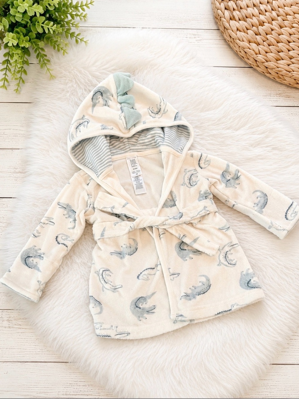 🦕 Carter's Just One You Dino Hooded Baby Spa Robe | 0-9 months